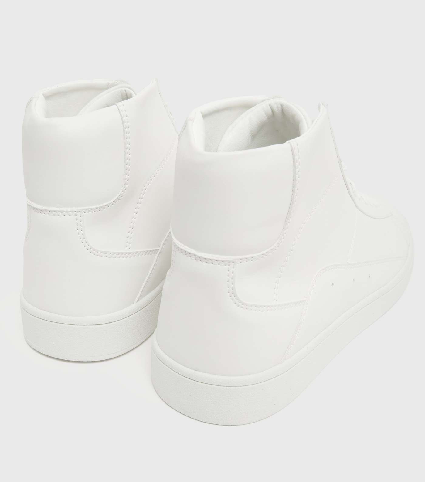 White High Top Trainers Image 4