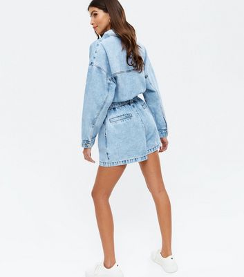 Denim cheap shirt playsuit