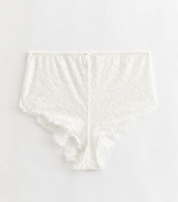 Curves Off White Lace Thong New Look