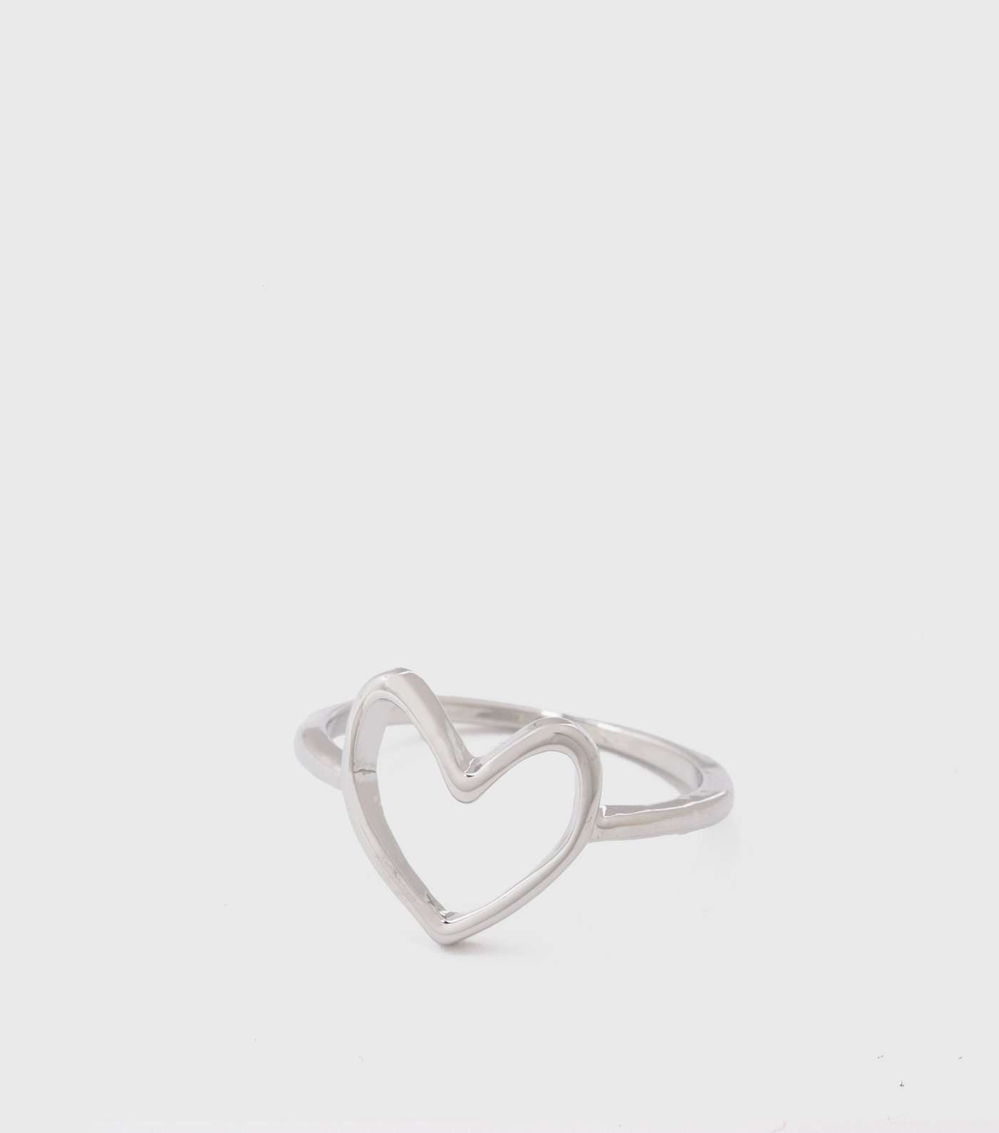 Silver Heart Sketch Ring