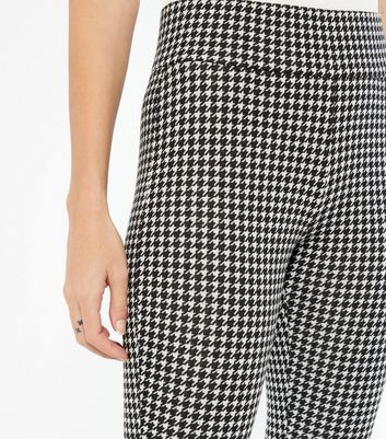 Black Dogtooth High Waist Leggings 