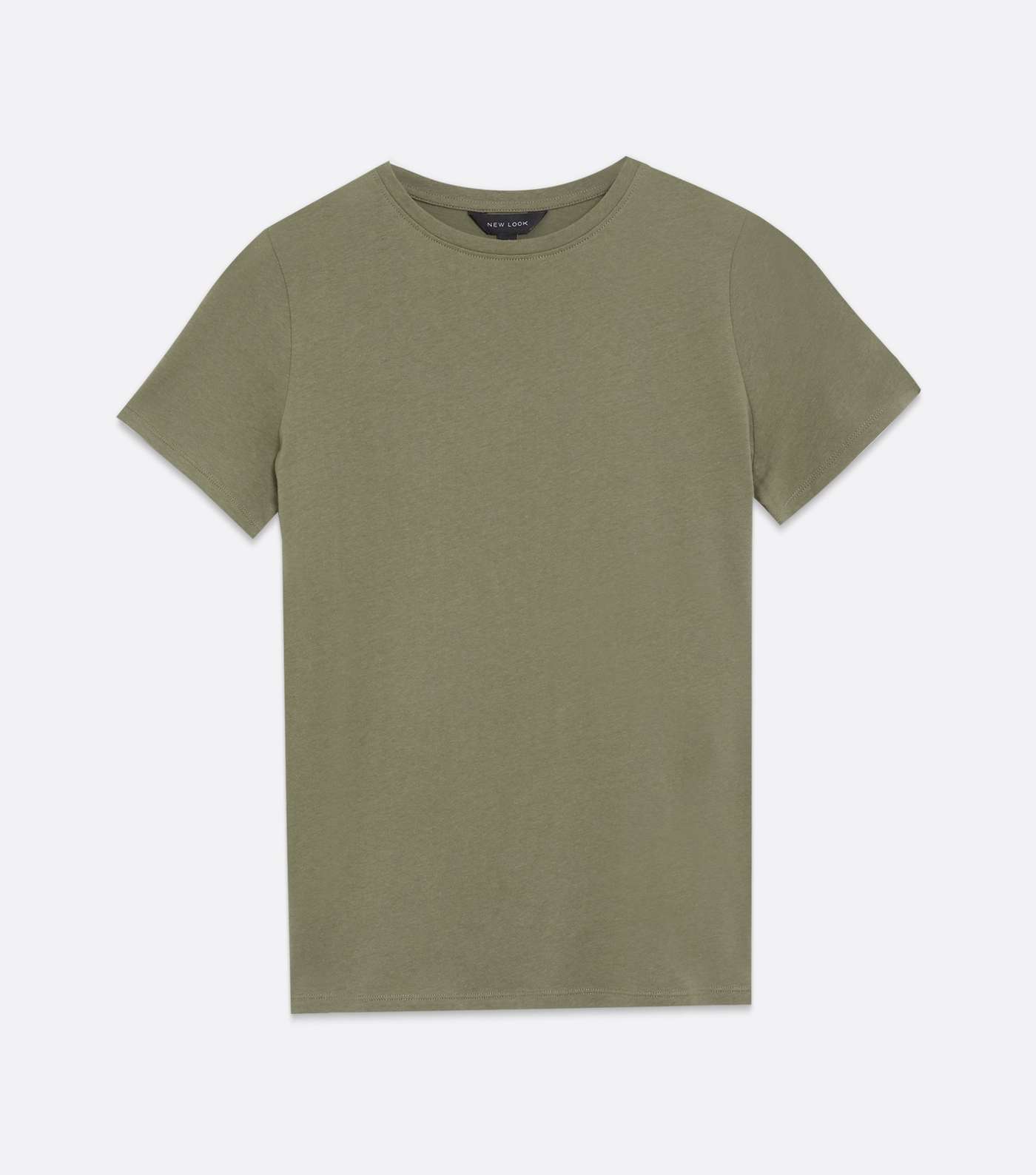 Khaki Basic Cotton T-Shirt  Image 5