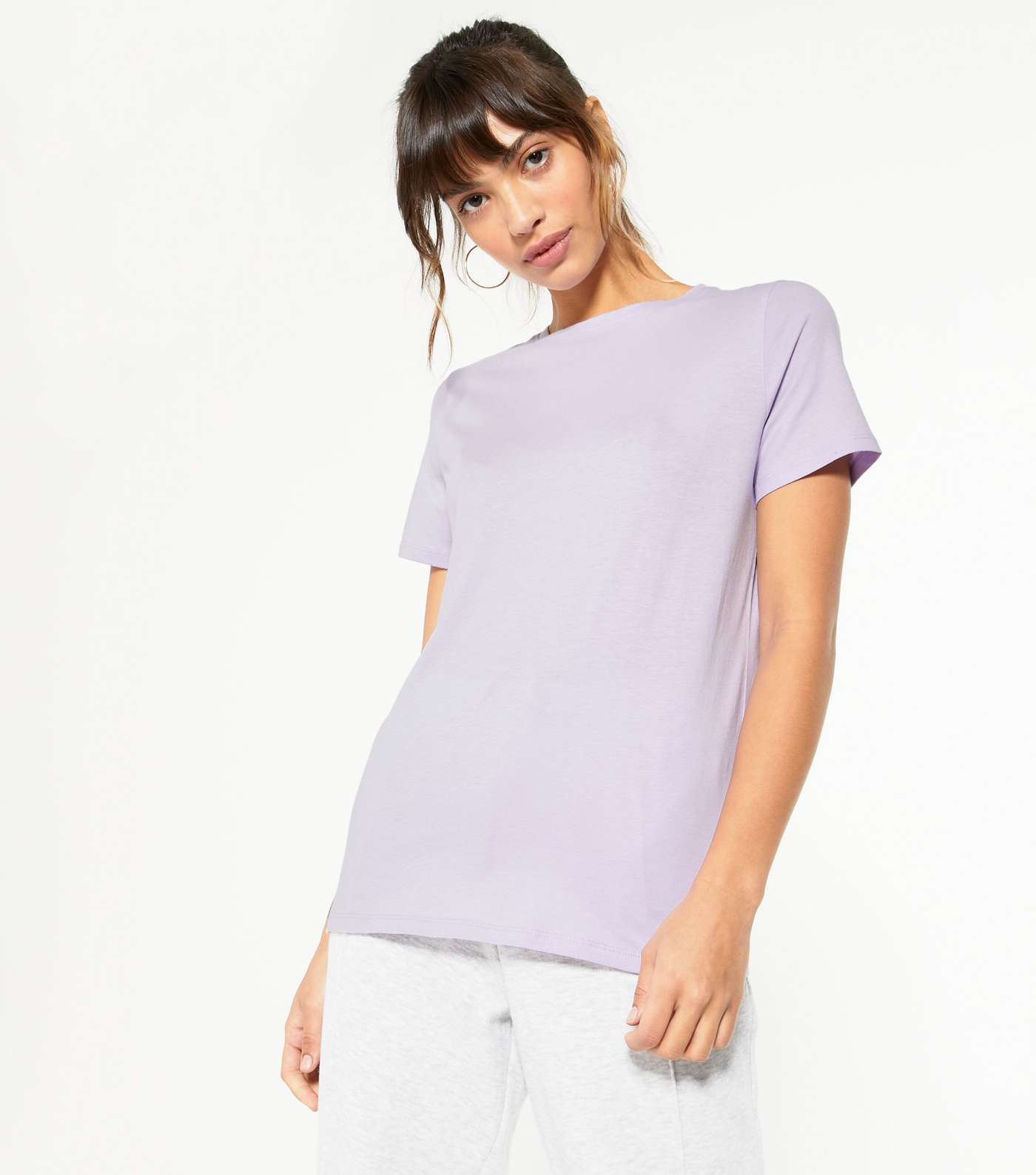 Lilac Basic Cotton T-Shirt
