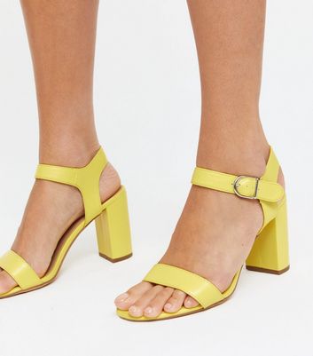 yellow sandals new look