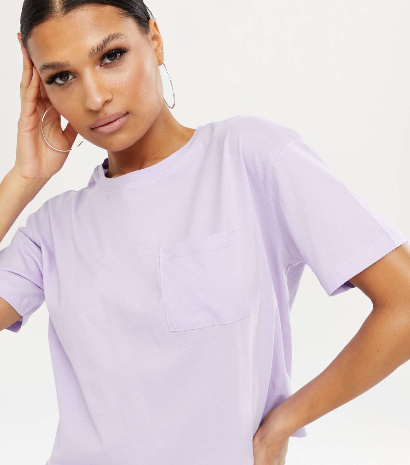 Light Purple Boxy T-Shirt Image 3