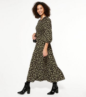 New look black store ditsy floral dress