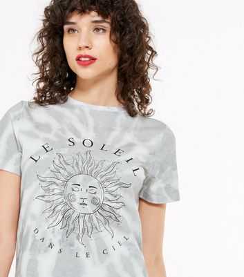 Blue Tie Dye Le Soleil Mystic Logo T-Shirt | New Look