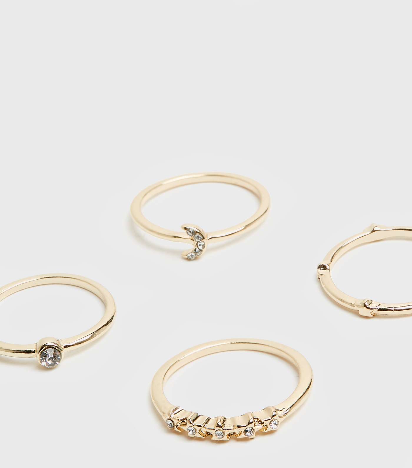 4 Pack Gold Mystic Stacking Rings Image 2
