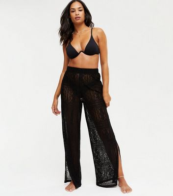 COLLUSION lace beach pants in optic white  part of a set  ASOS
