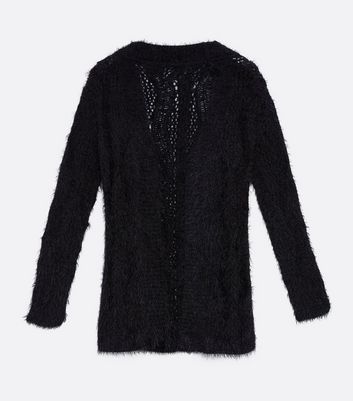 Black fluffy outlet cardigan primark