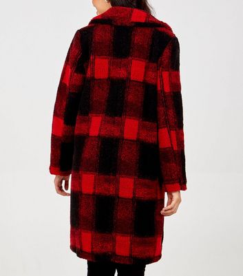 dark red teddy coat