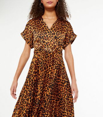 New look animal print pleated dress Clearance
