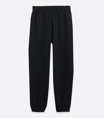 Petite Black Cuffed Joggers | New Look