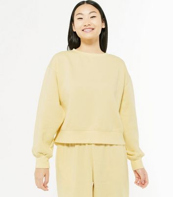 Light yellow cheap sweatshirt women's