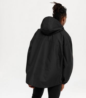 black hooded utility jacket