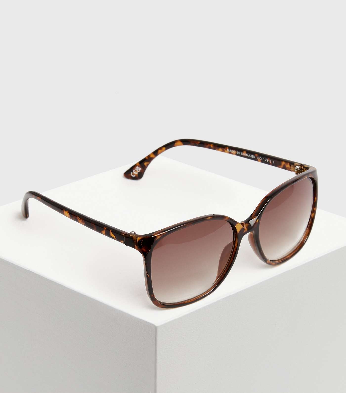 Girls Brown Tortoiseshell Effect Rectangle Sunglasses