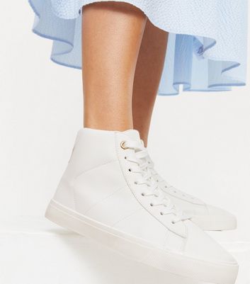 white high top trainer