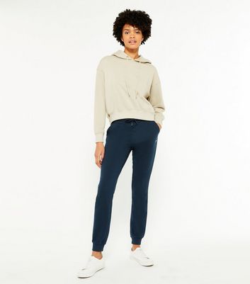 womens navy cuffed joggers