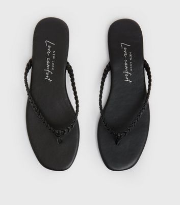 New look store black flip flops