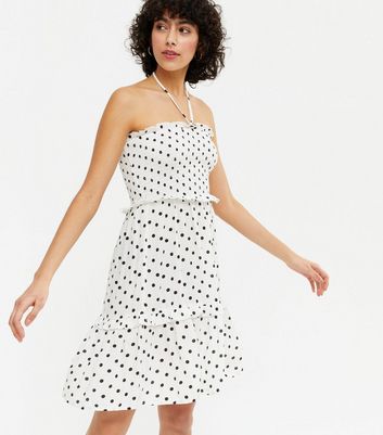 white halter beach dress