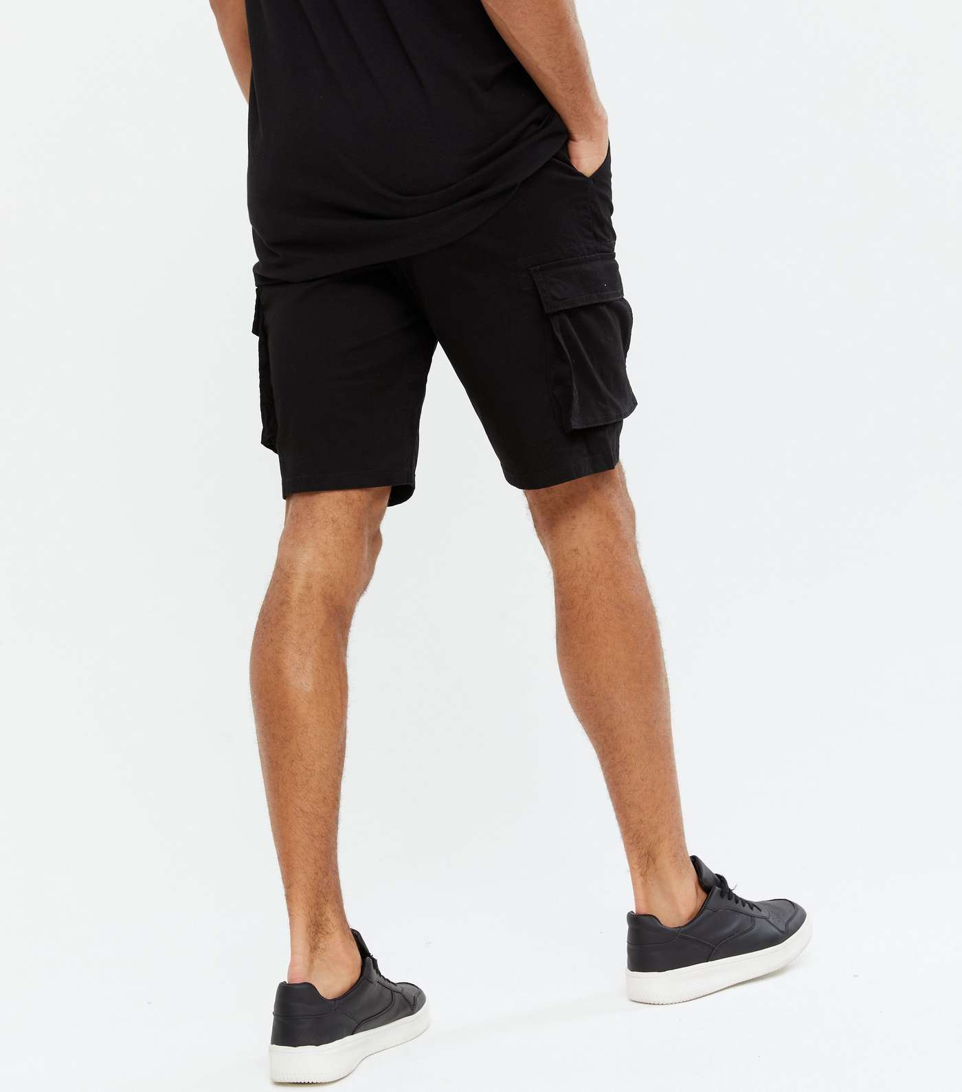 Only & Sons Black Cargo Shorts Image 4