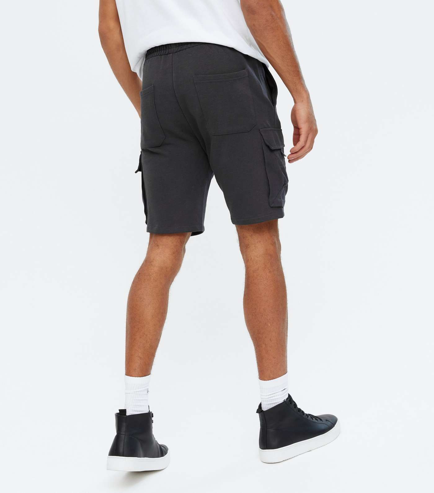 Only & Sons Black Tie Waist Cargo Shorts Image 4