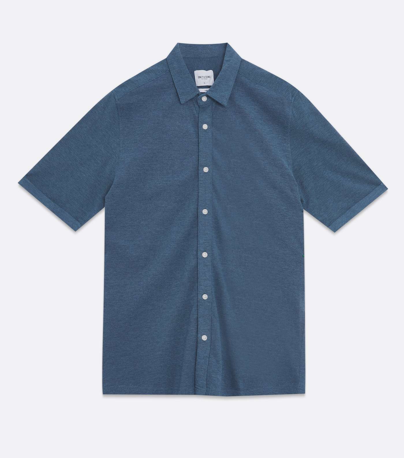 Only & Sons Blue Collared Short Sleeve Shirt Image 5