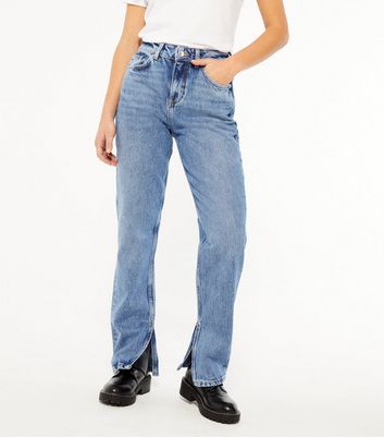 Split Hem Anica Straight Leg Jeans 