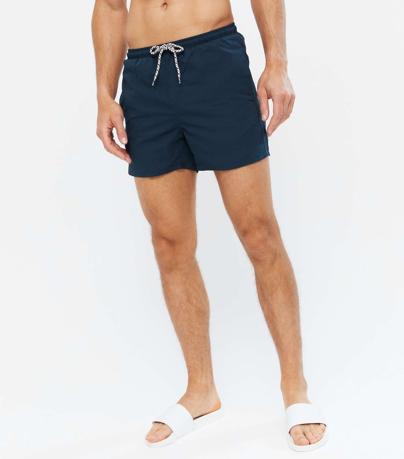 Only & Sons Navy Tie Waist Swim Shorts Image 2