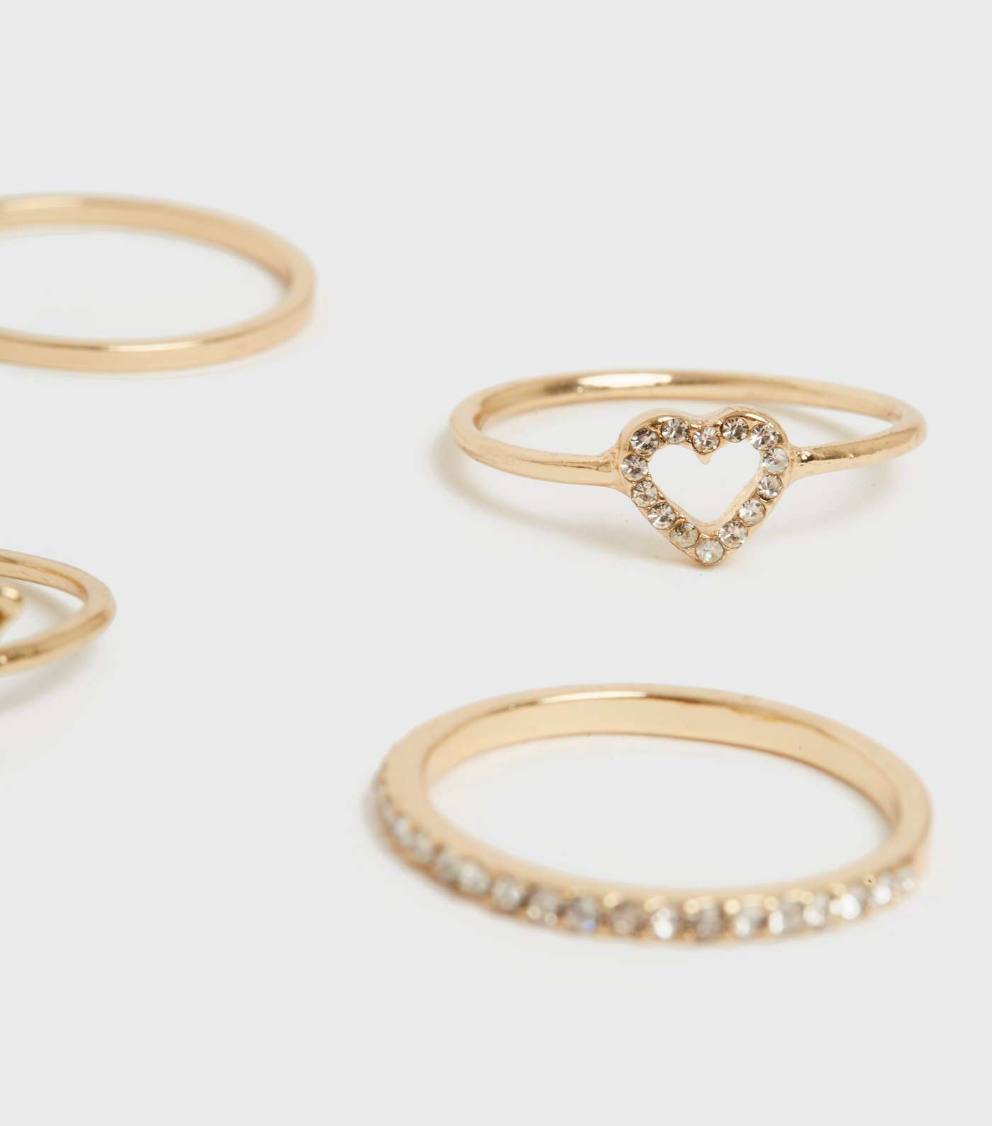 5 Pack Gold Mixed Stacking Rings Image 2