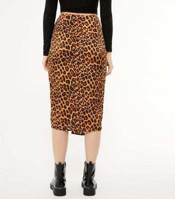 Leopard midi shop skirt australia