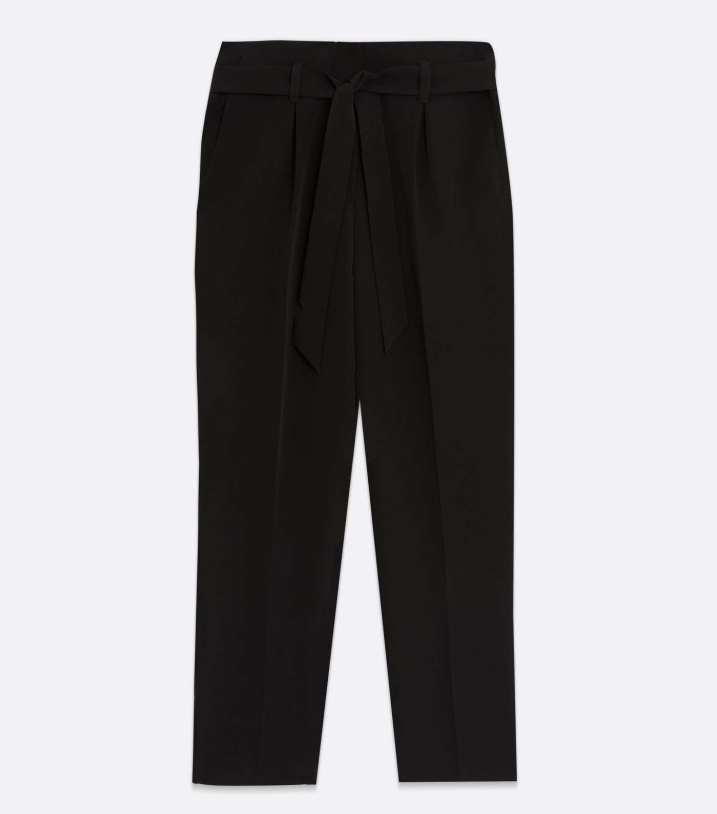 Black Tie Waist Tapered Trousers Image 6