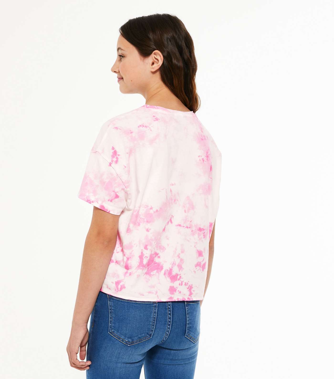 Girl Pink Tie Dye NYC Logo T-Shirt Image 3