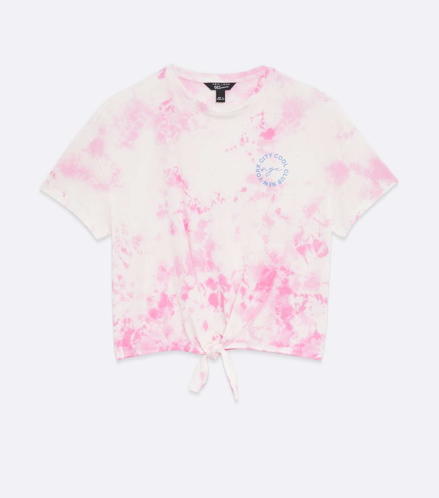 Girl Pink Tie Dye NYC Logo T-Shirt Image 5