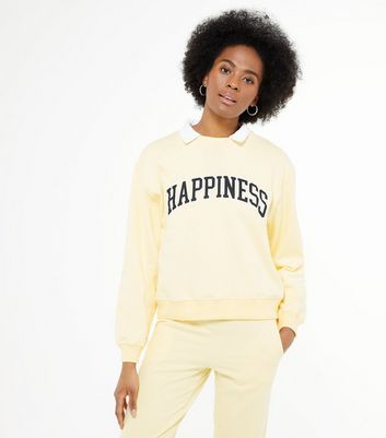 Yellow happy sales sweatshirt