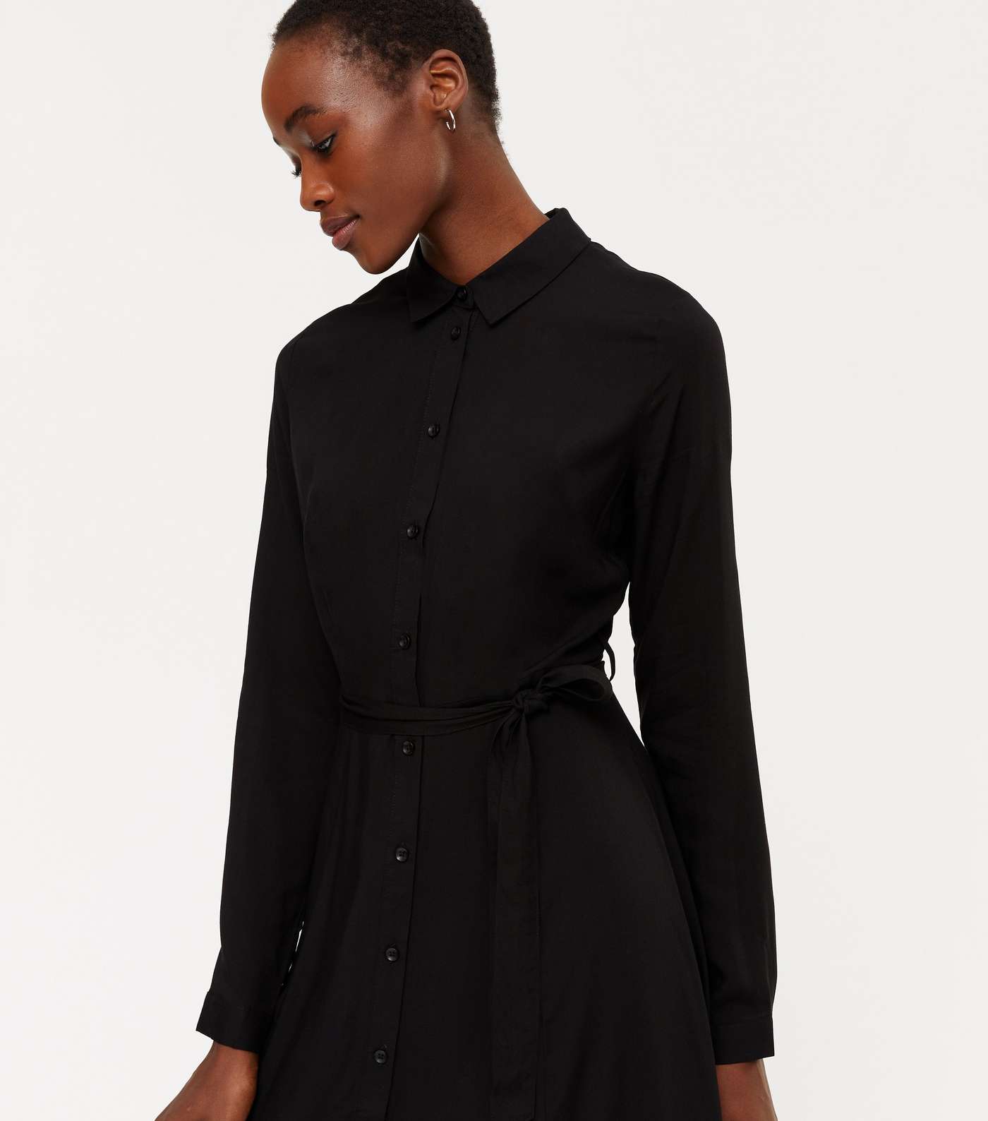 Tall Black Maxi Shirt Dress Image 4