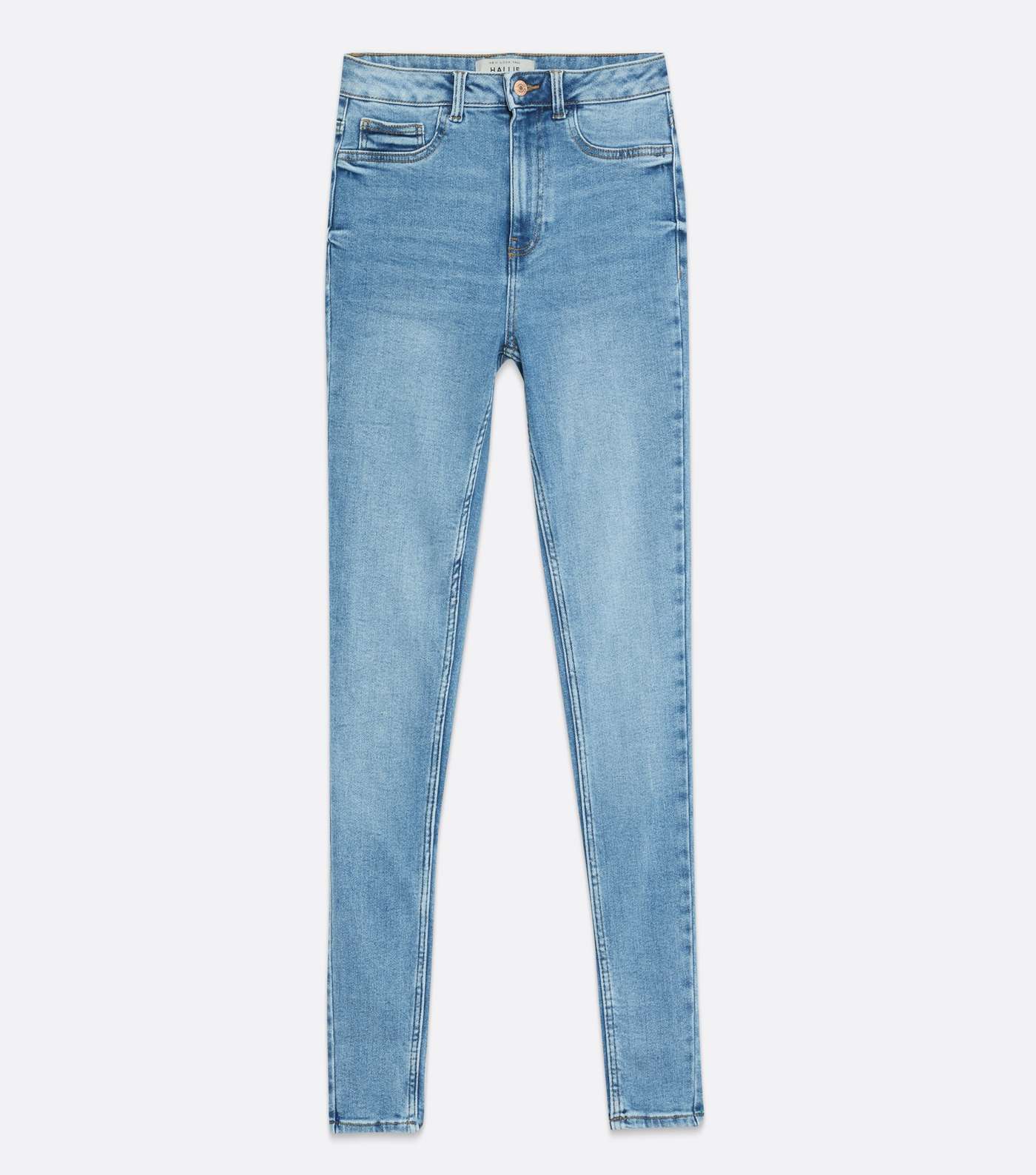 Tall Blue High Waist Hallie Super Skinny Jeans Image 5