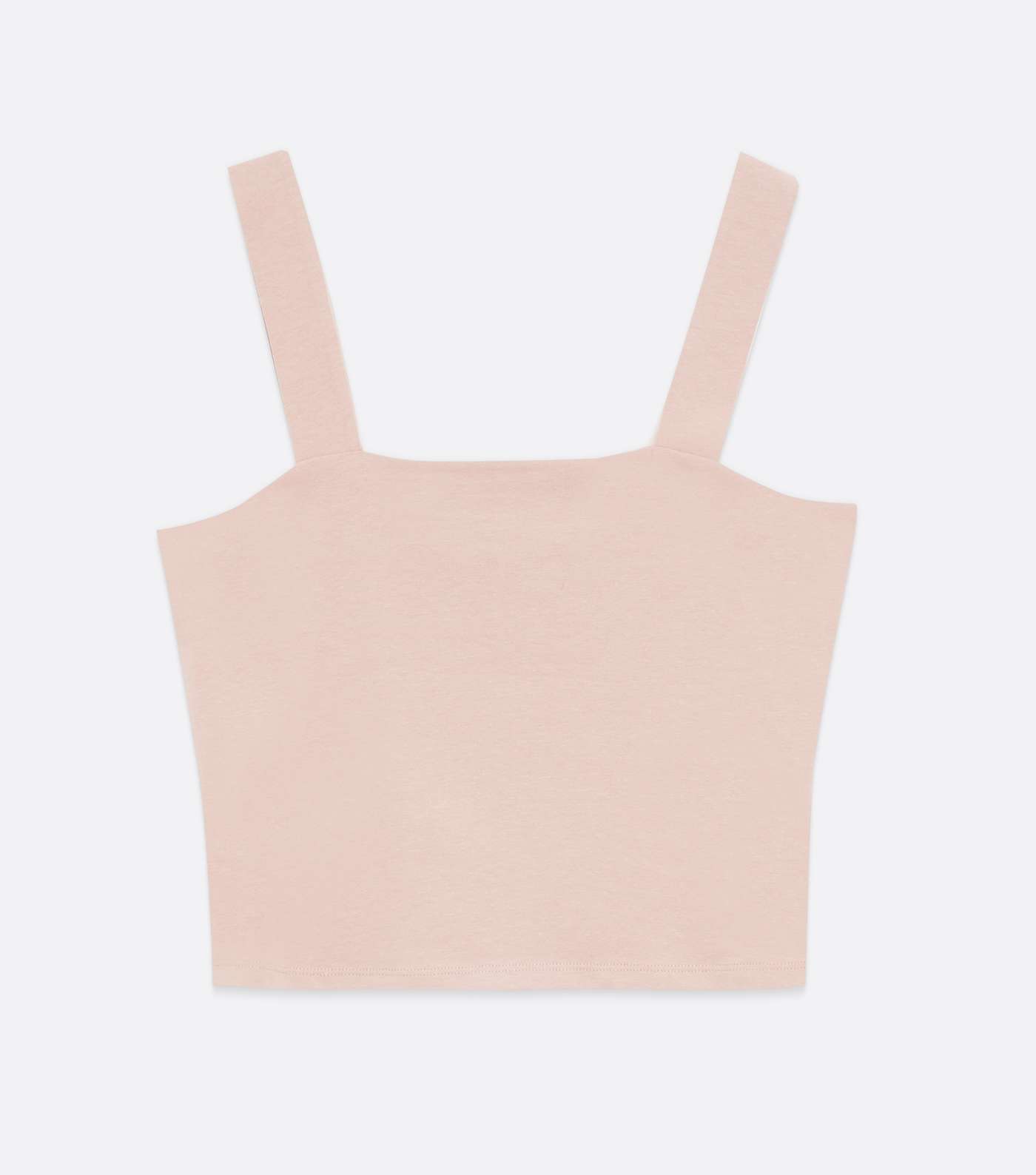 Girls Pale Pink Square Neck Vest Image 5