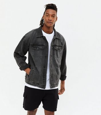 black denim jacket ripped mens