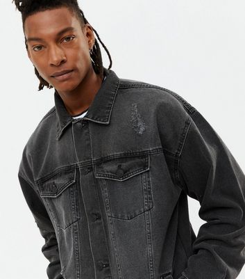 grey denim vest mens