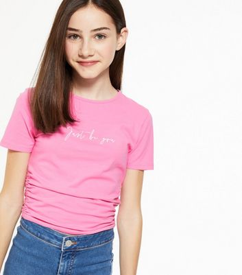 Pink t store shirt girl