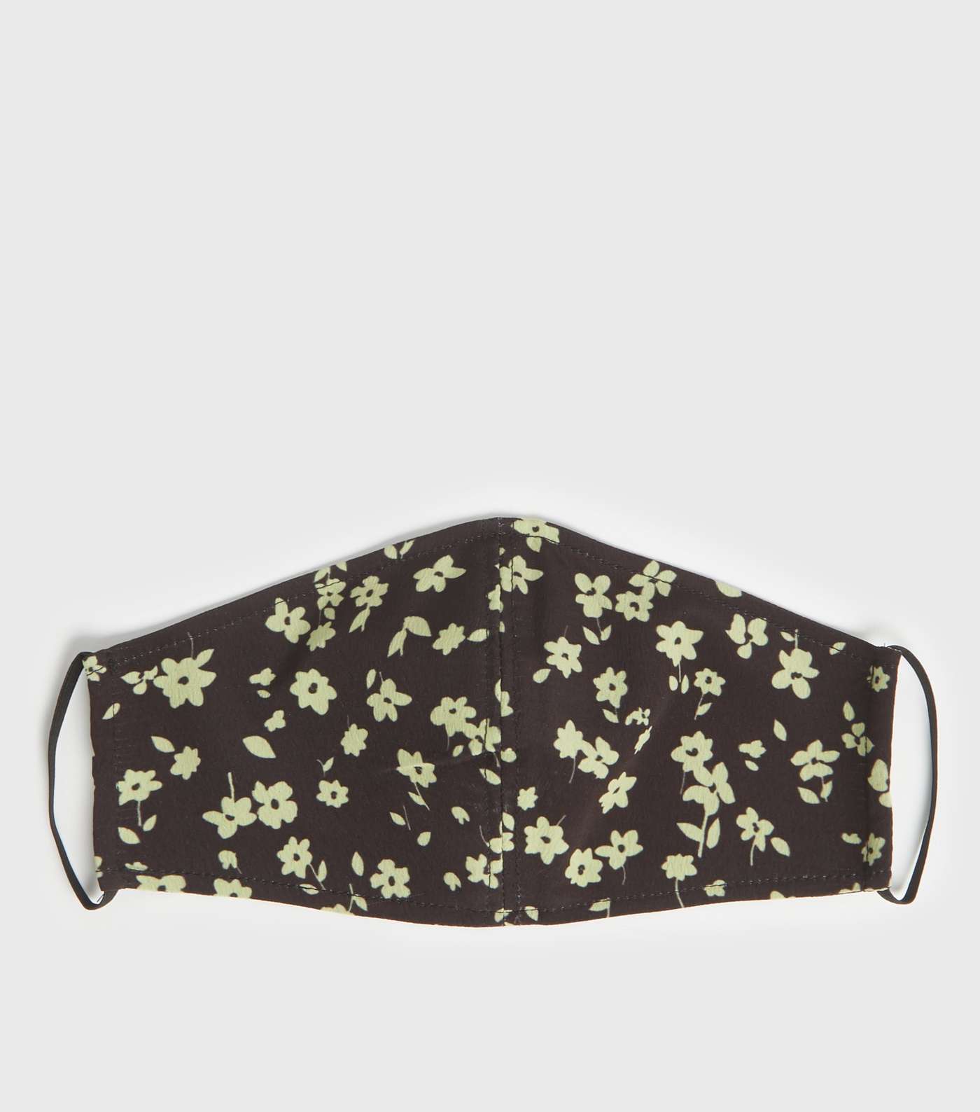 Black Ditsy Floral Reusable Face Covering Image 2