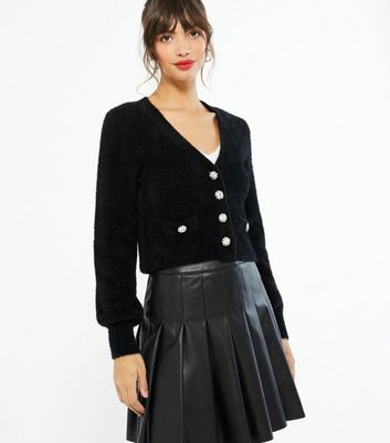 Black shaggy clearance cardigan new look