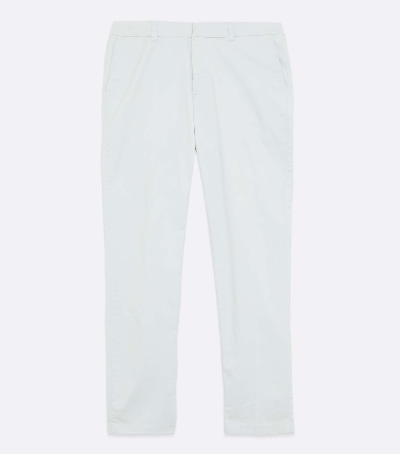Pale Blue Tapered Skinny Fit Chinos Image 5