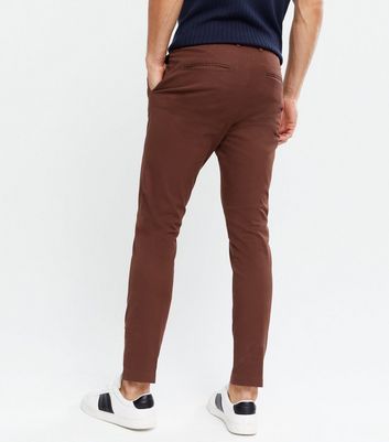 mens burgundy skinny chinos