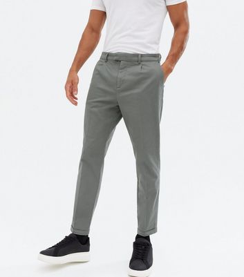 pleated skinny chinos