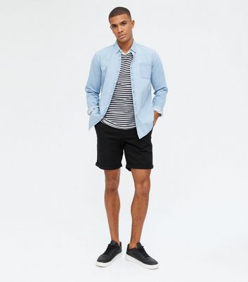 chino denim shorts