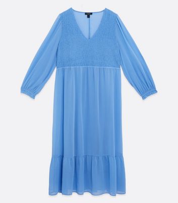 Long sleeve powder blue clearance dress