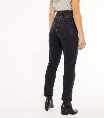 black waist enhance tori mom jeans