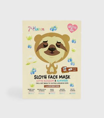 7th Heaven Cream Sloth Kids Face Mask New Look